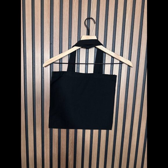 Reformation T Shirt Medium Womens Black Short Sleeve Basic Tee w Tote Bag V Neck - Picture 4 of 11